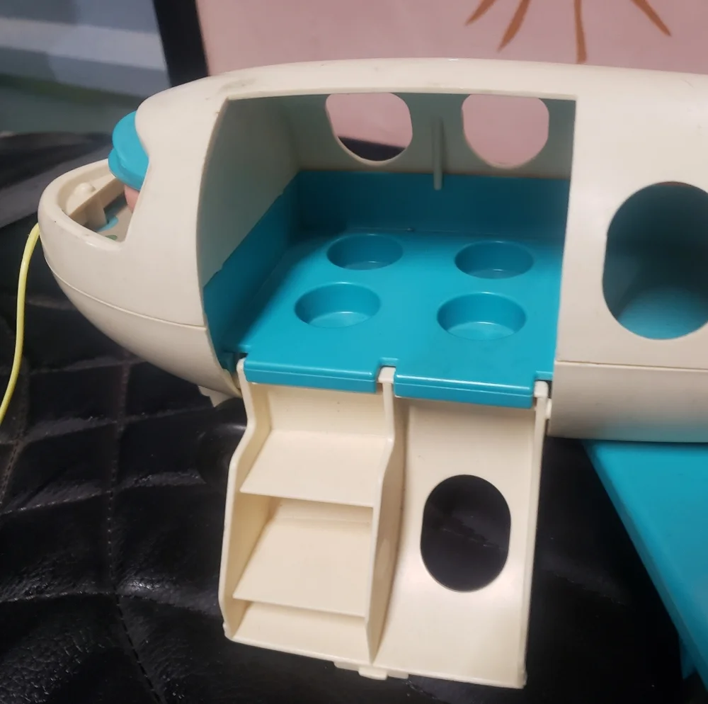 ✈️ Vintage 1970-72 Fisher-Price Little People Jet Airliner #462 + 2 Bonus (3PC.) - Picture 7 of 14